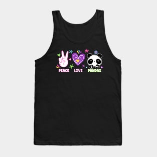 Peace Love Pandas Tank Top